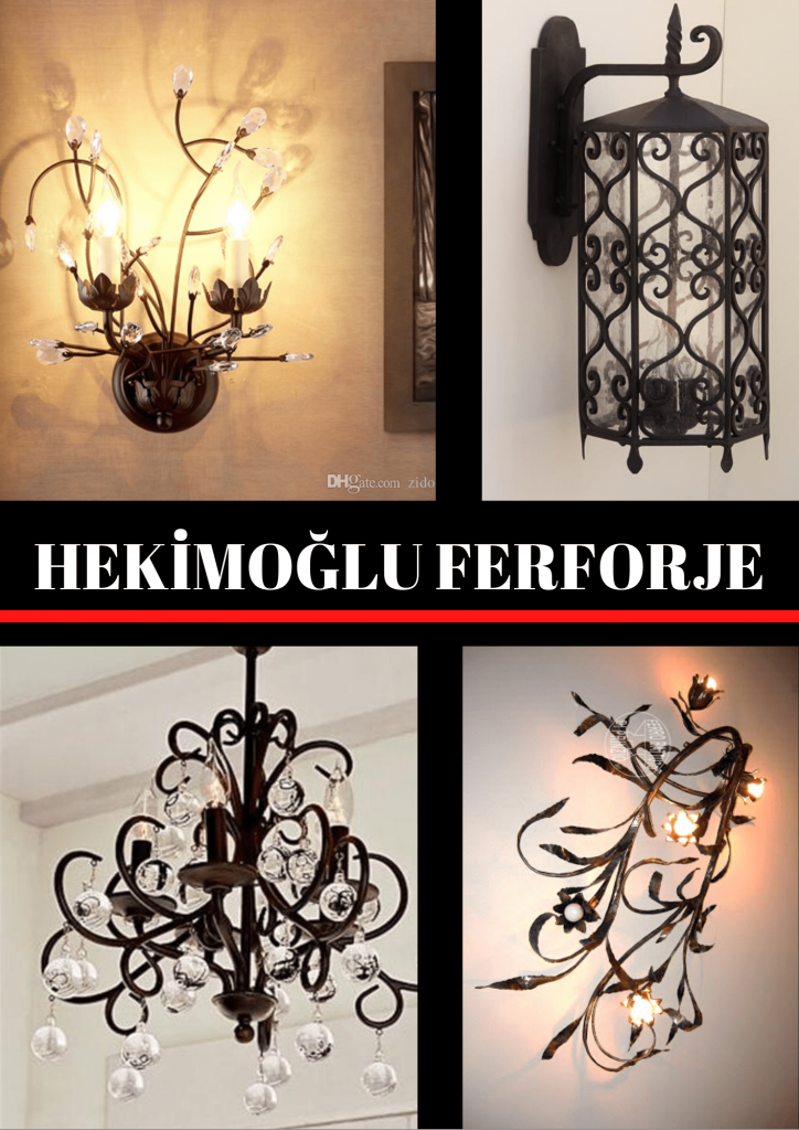 Ferforje aydınlatma ürünleri İzmir