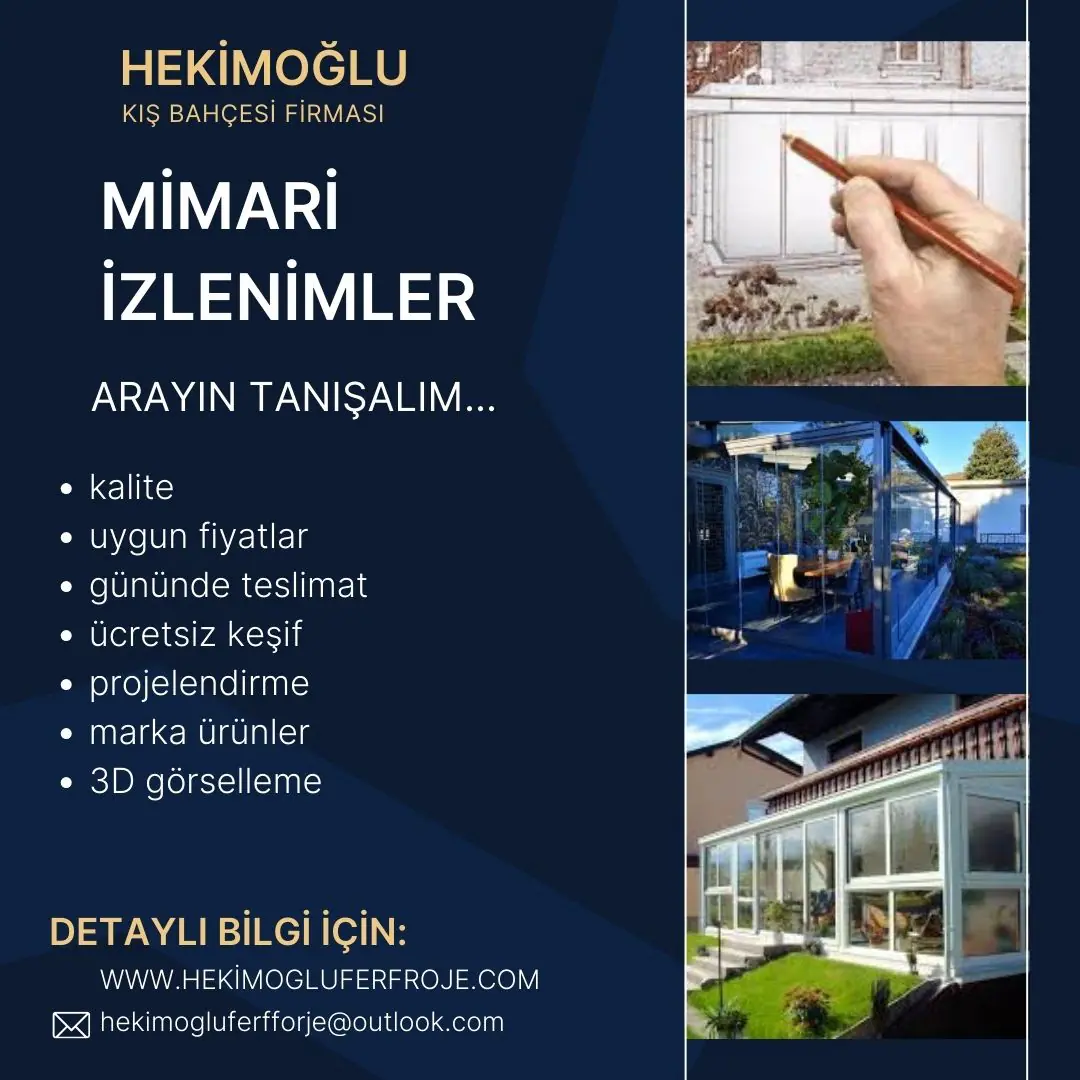 Mimari kış bahçesi modelleri